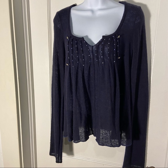 Vintage Free People Baby Doll Merino Wool and Angora Sweater - Picture 4 of 10